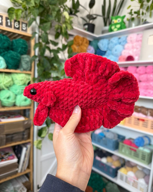Red Betta Fish Plushie