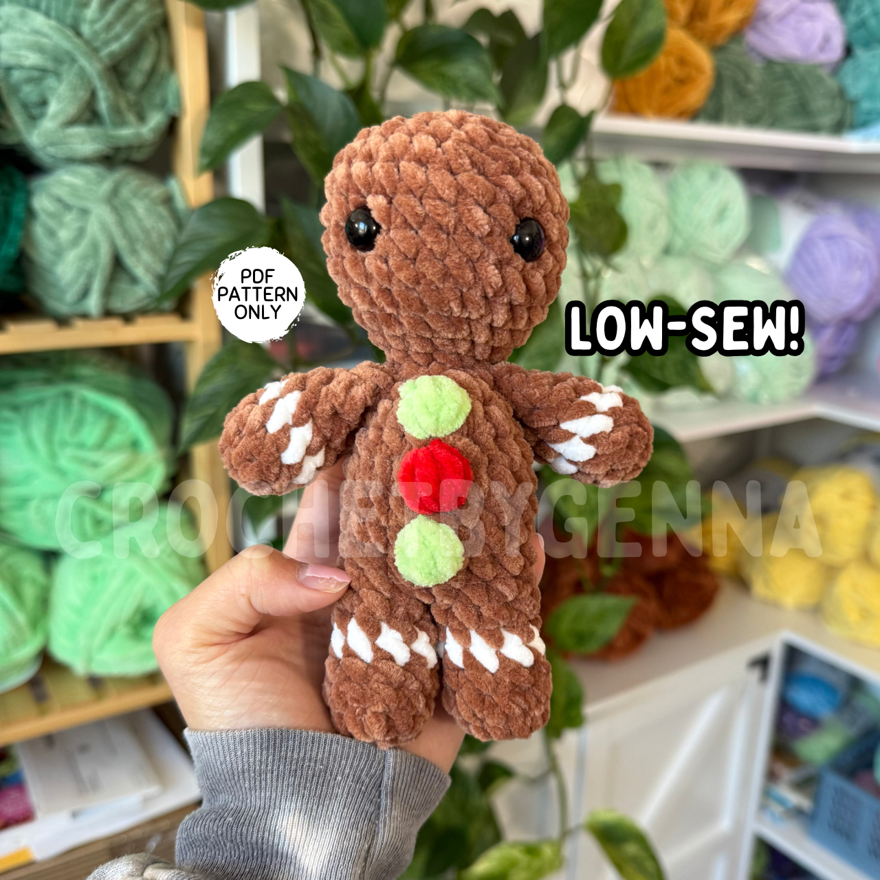 2-in-1 Mini Gingerbread Man Crochet Pattern