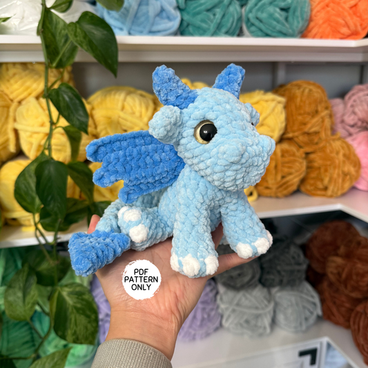 Mini Sitting Dragon Crochet Pattern