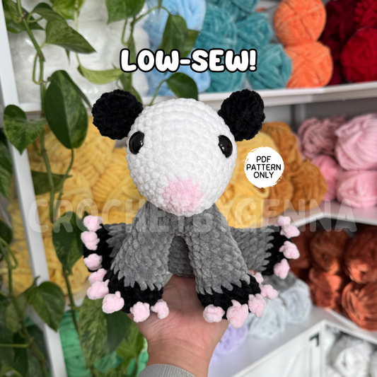Sitting Opossum Crochet Pattern