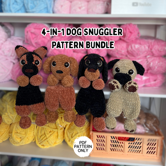 4-in-1 Dog Snuggler Pattern Bundle #2