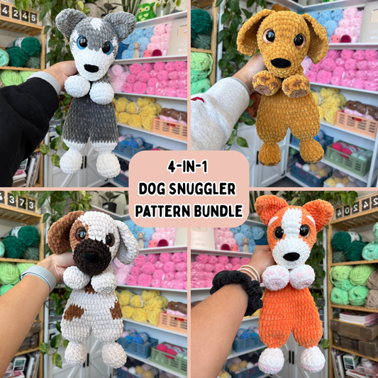 4-in-1 Dog Snuggler Pattern Bundle #1