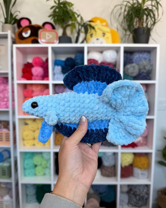 Blue Betta Fish Plushie