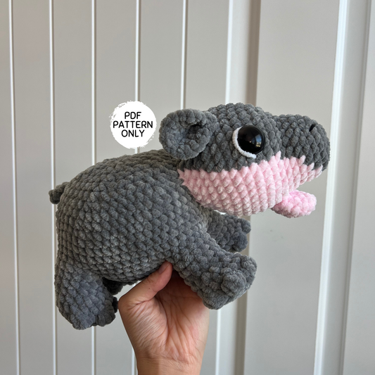 Moo Deng Baby Hippo Crochet Pattern