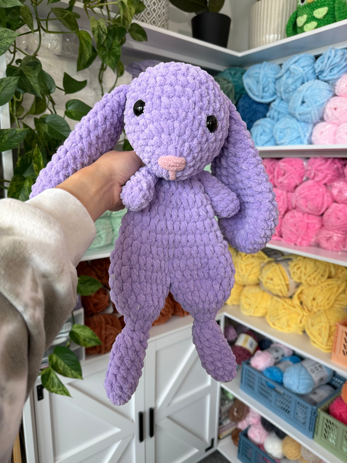 Jumbo Purple Bunny Snuggler Plushie