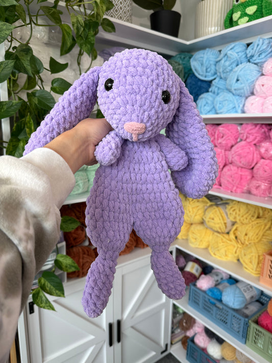 Jumbo Purple Bunny Snuggler Plushie