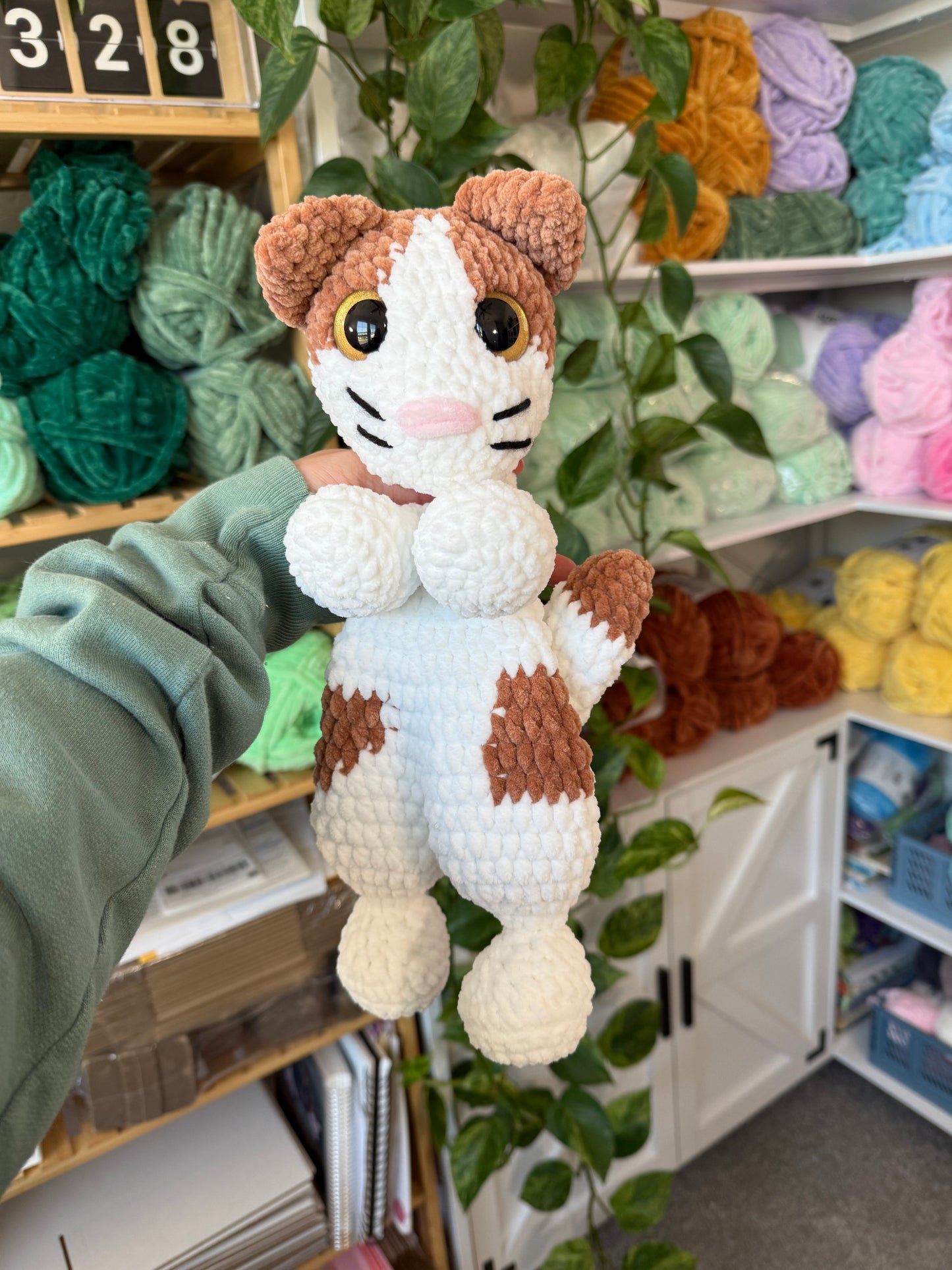 Orange/White Cat Snuggler Plushie