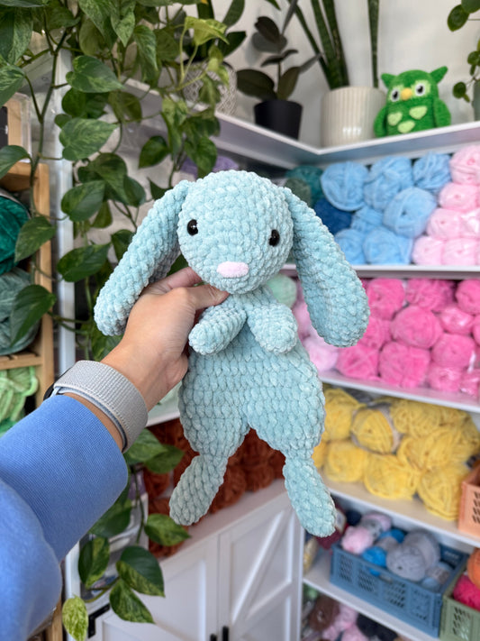 Green Bunny Snuggler Plushie