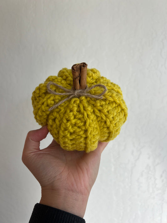 Crochet Pumpkin - Yellow