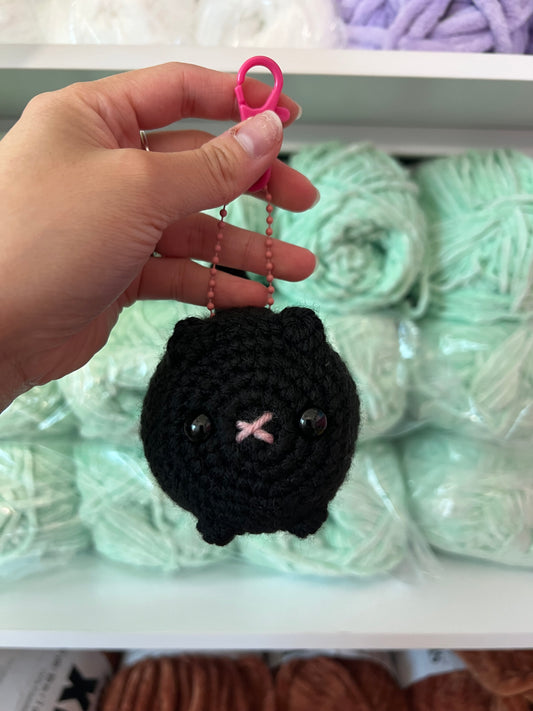 Midnight - Loaf Cat Keychain