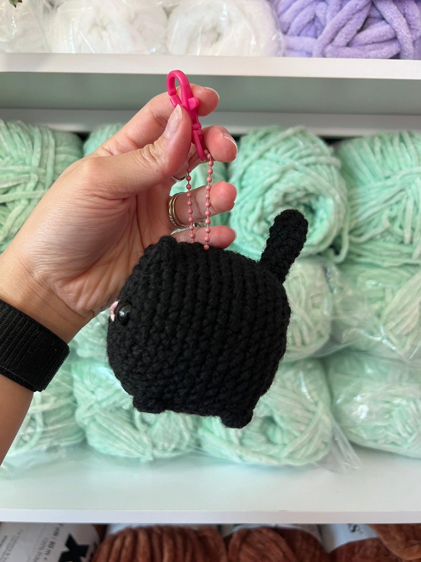 Midnight - Loaf Cat Keychain