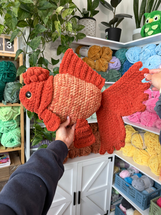 Jumbo Orange Goldfish Plushie