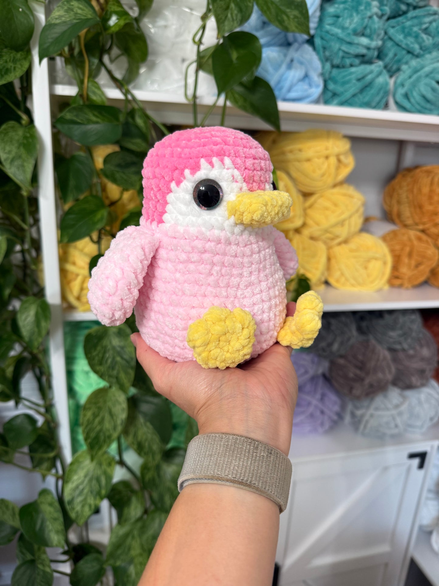 Pink Penguin Plushie