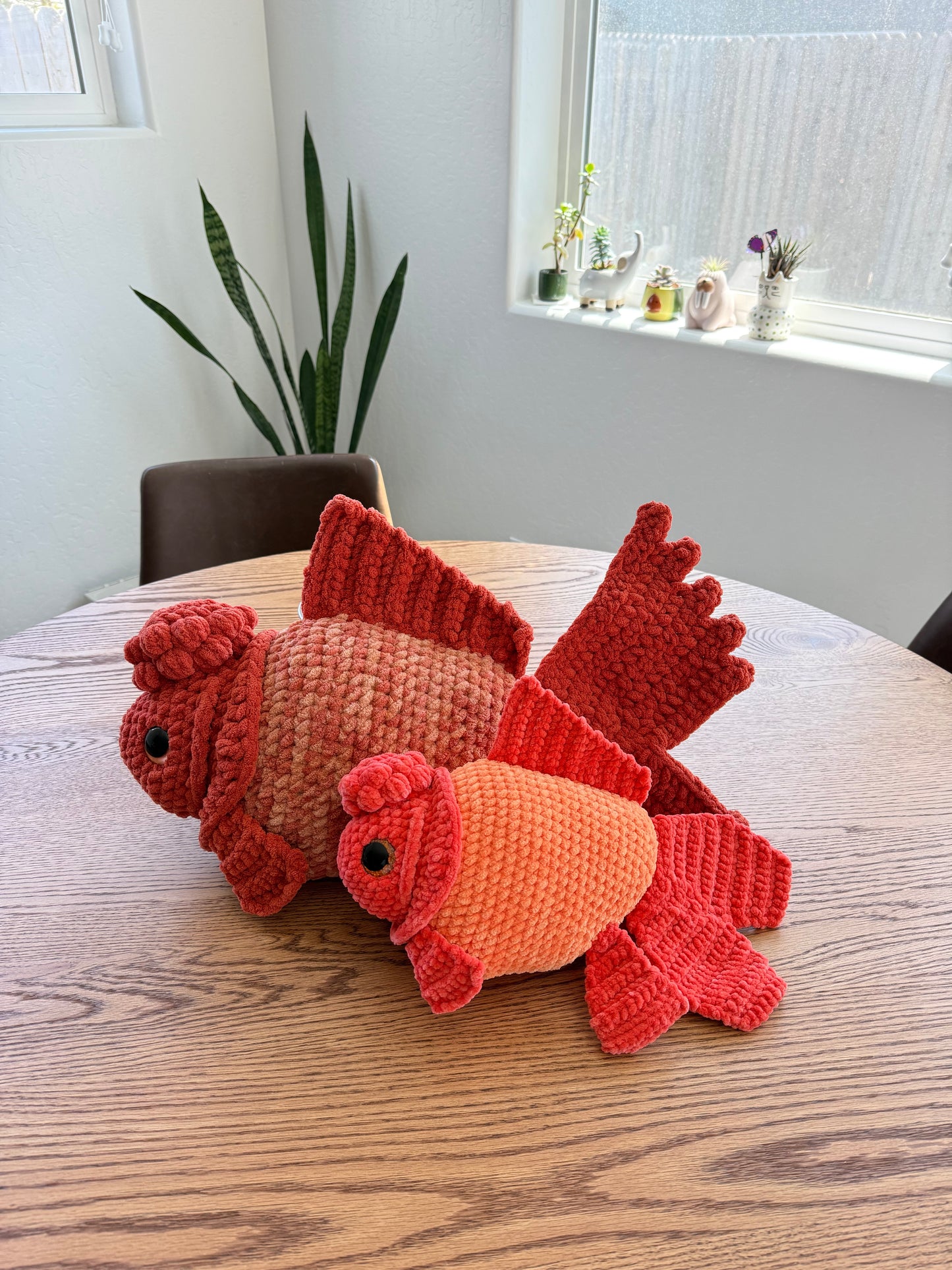 Regular Size Blue Goldfish Plushie