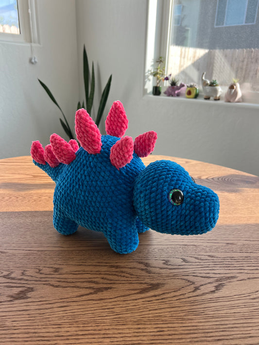 Large Blue Stegosaurus Dinosaur Plushie