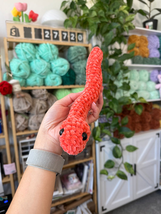 Mini Salmon Snake Plushie