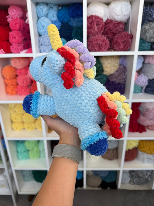 Mini Blue Unicorn Plushie