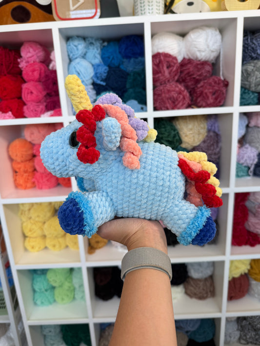 Mini Blue Unicorn Plushie