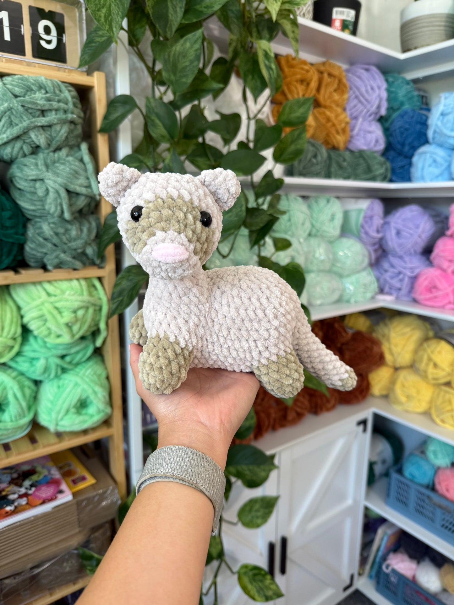 Standing Mushroom Ferret Plushie