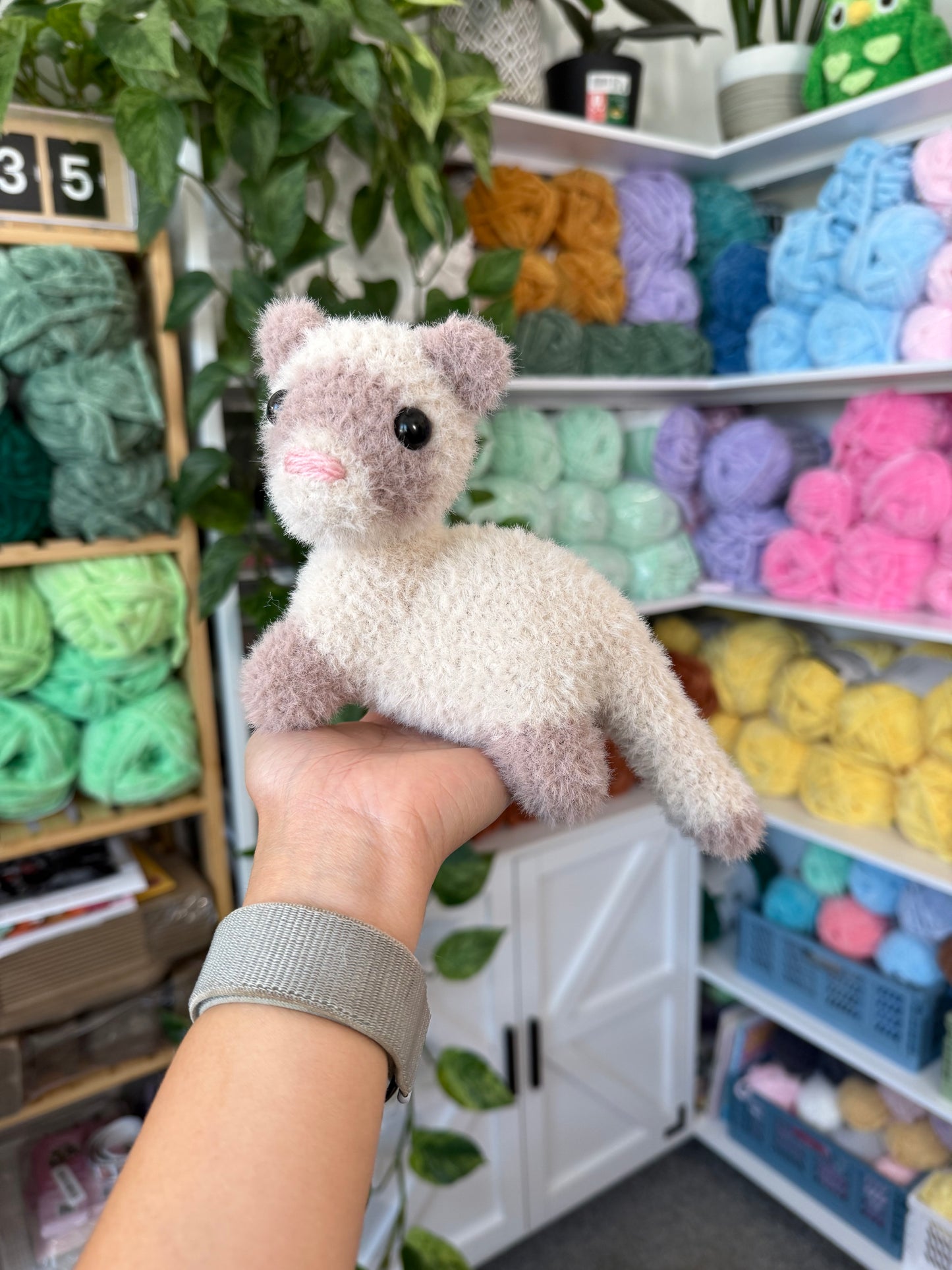 Standing Fuzzy Ferret Plushie