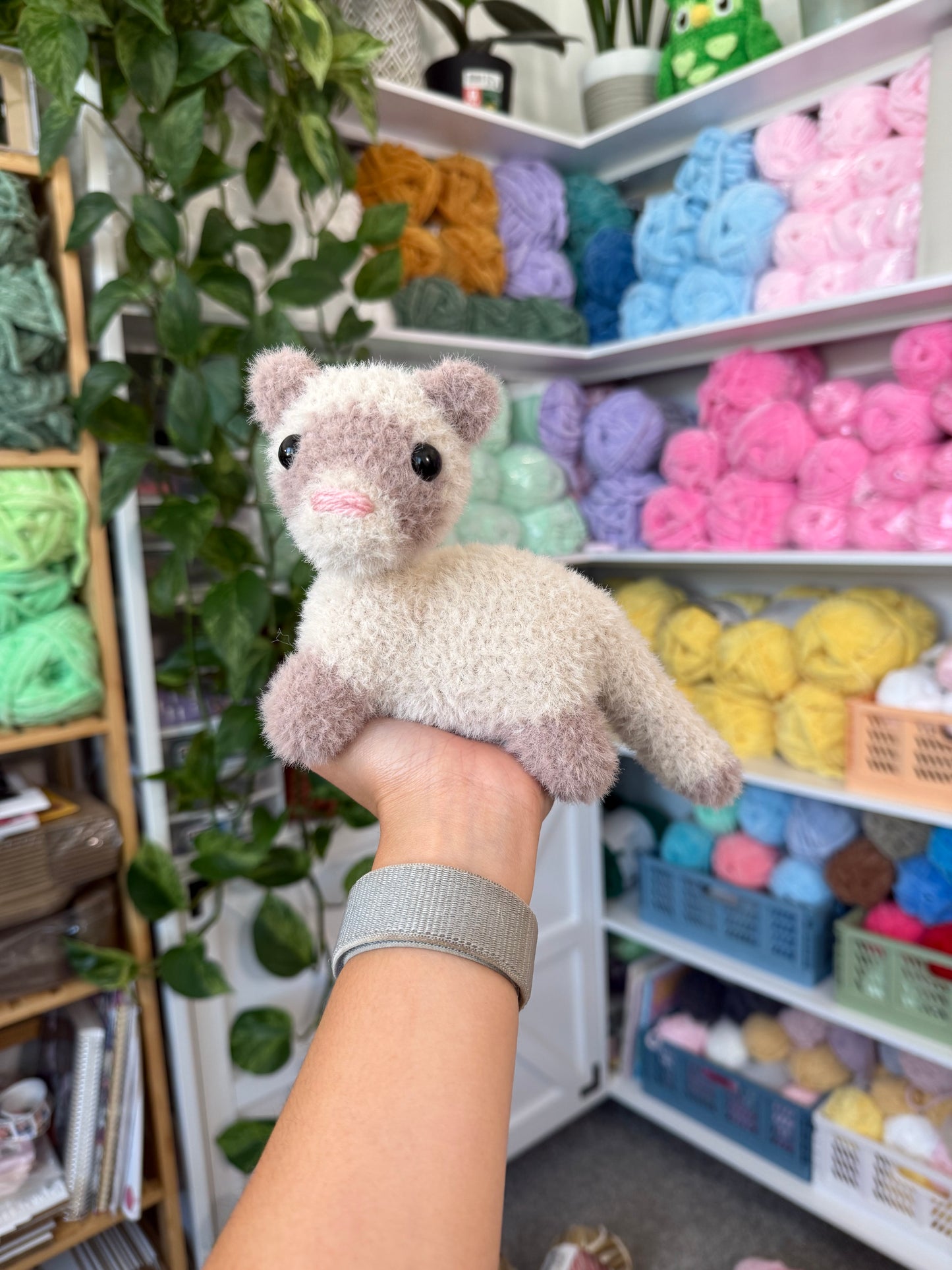 Standing Fuzzy Ferret Plushie