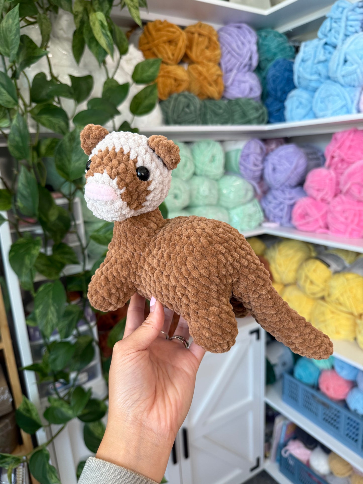 Standing Brown Ferret Plushie