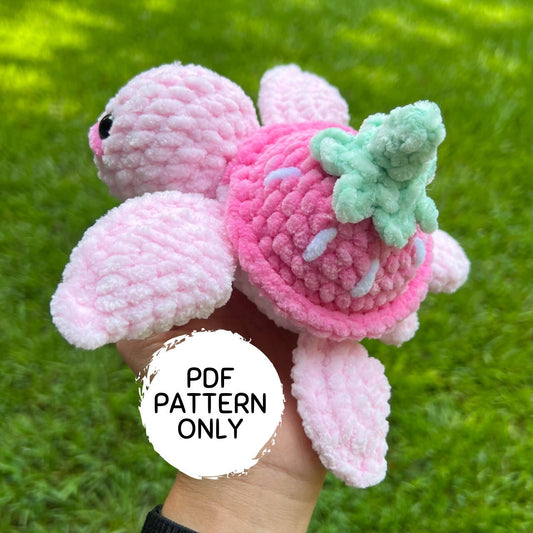 Mini Strawberry Turtle Crochet Pattern