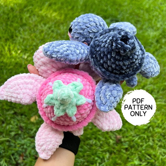 BUNDLE Mini Strawberry & Blueberry Turtle Patterns
