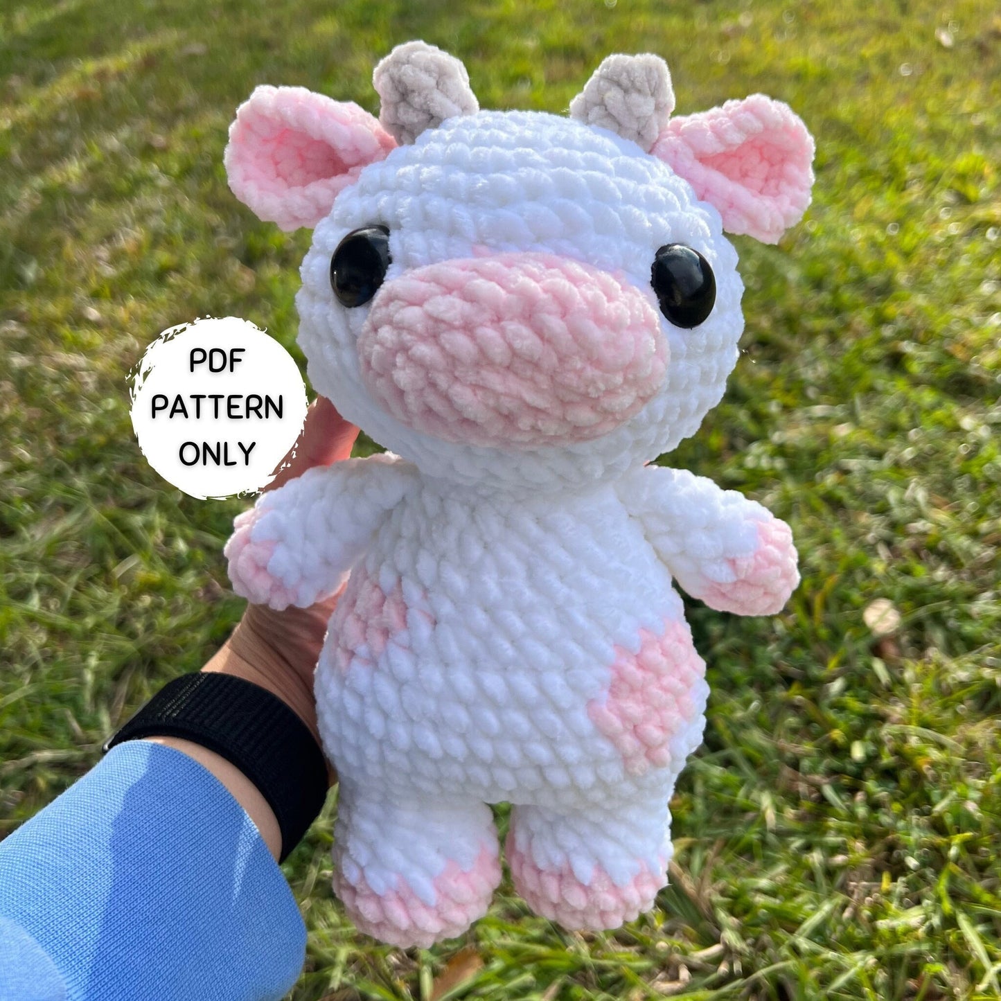 Cow with Flower Crown Crochet Pattern