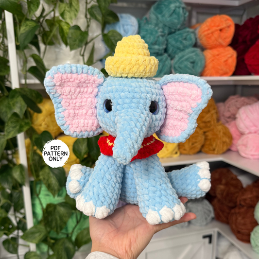 Sitting Elephant Crochet Pattern