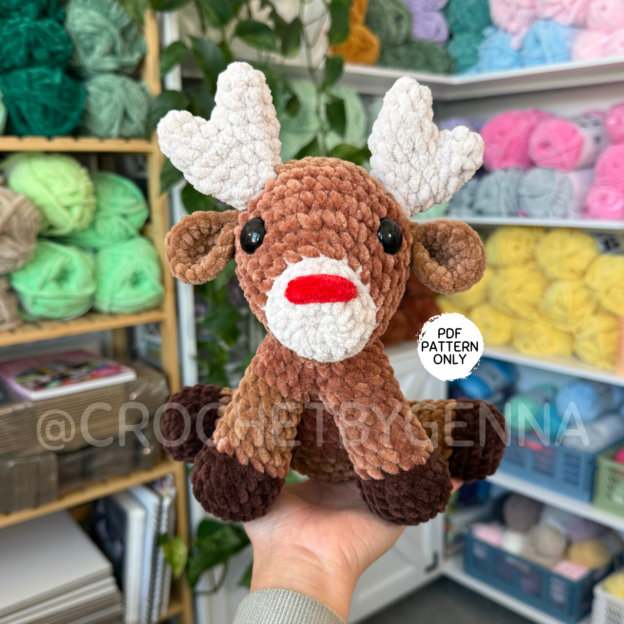 Sitting Reindeer Crochet Pattern