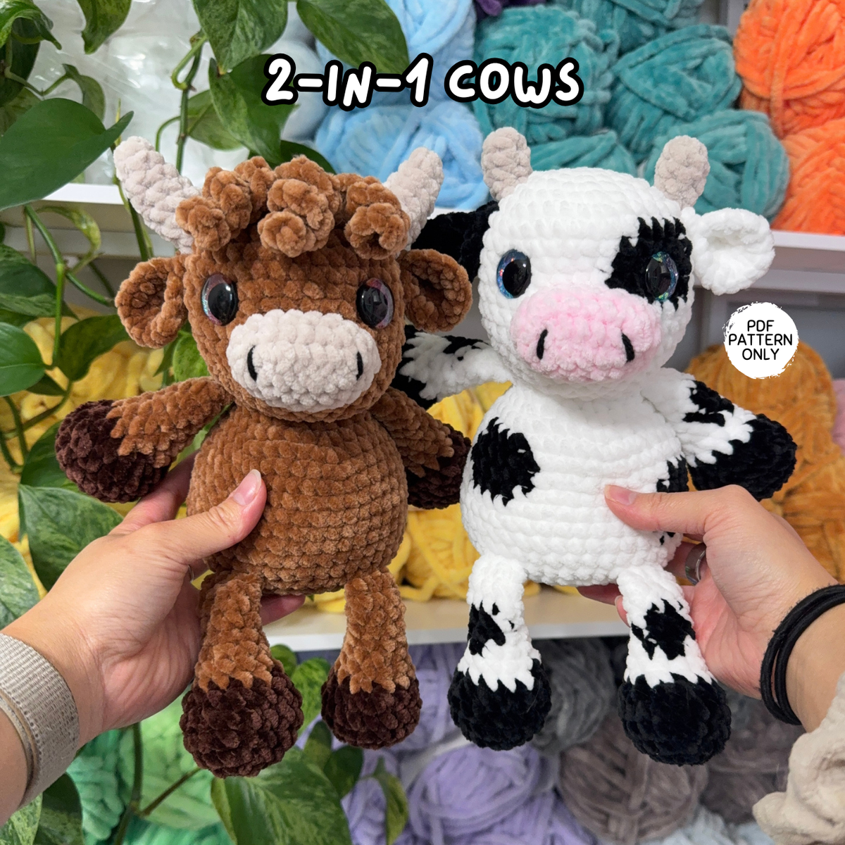 2-in-1 Squishy Cow Crochet Pattern