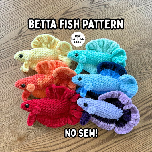 No Sew Betty the Betta Fish Pattern