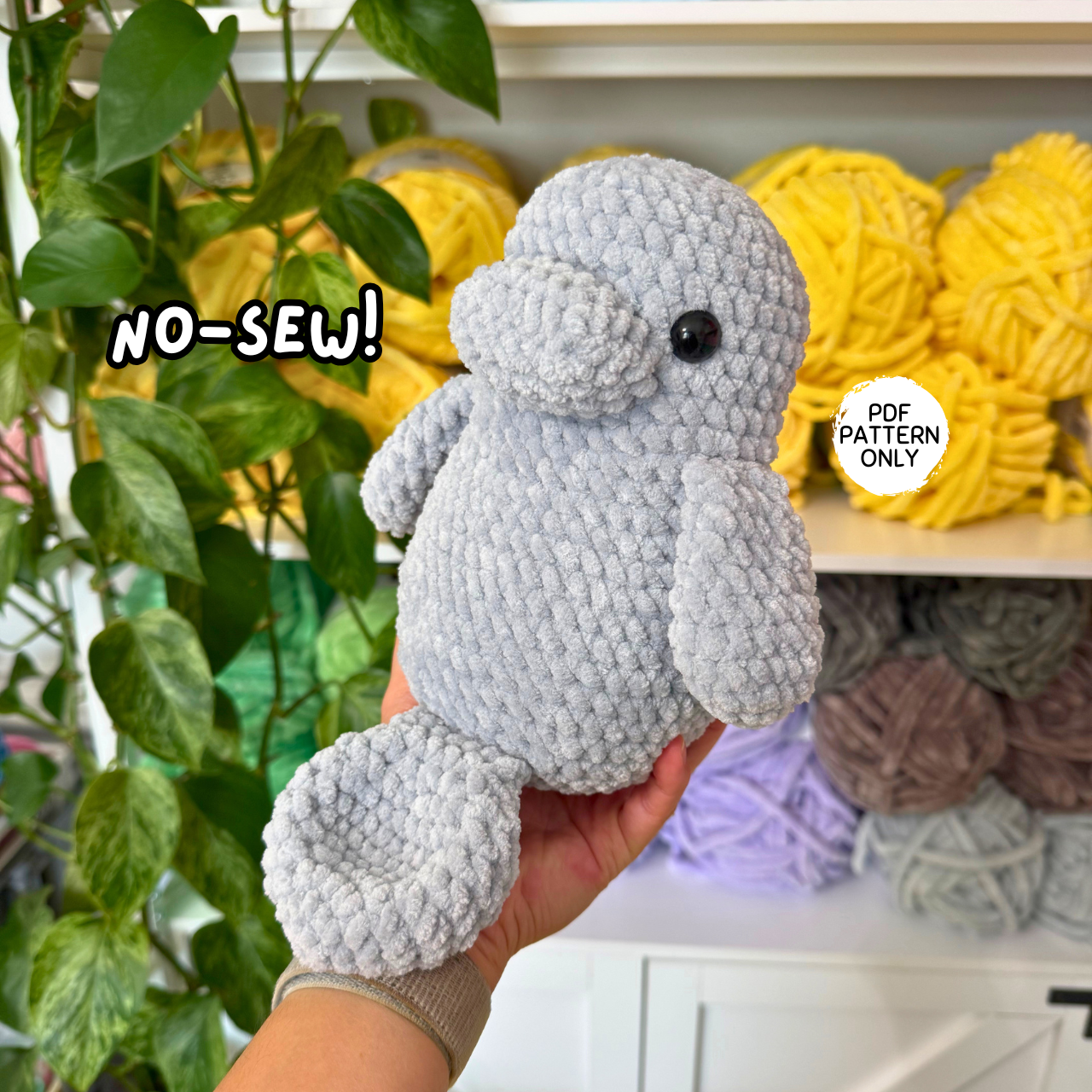 No Sew Manatee Crochet Pattern