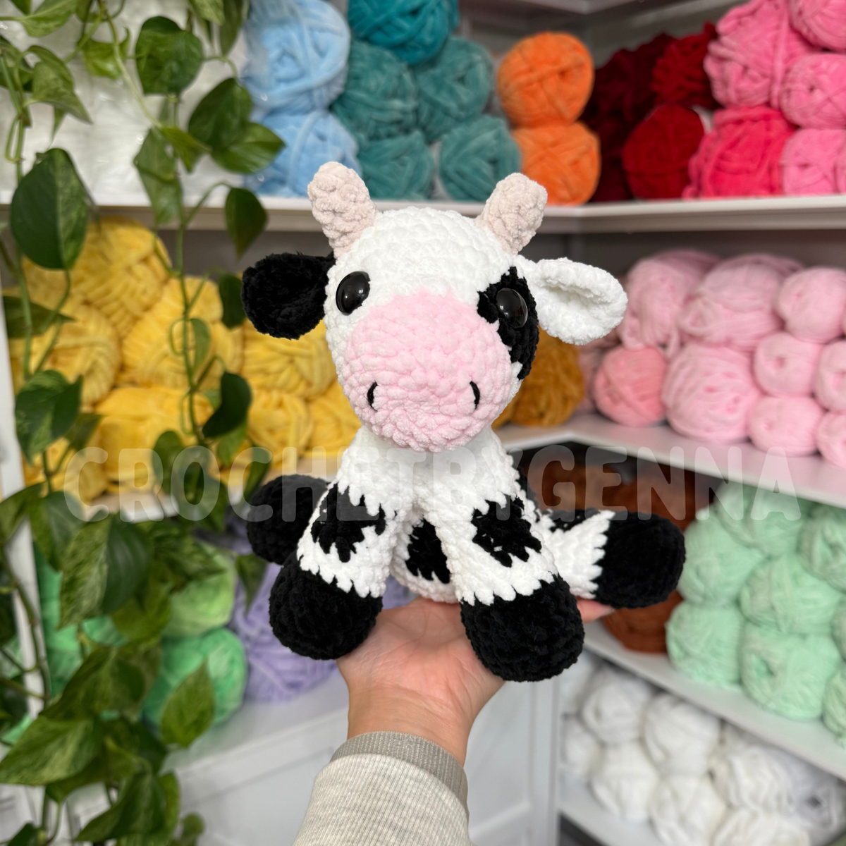 Sitting Cow Pattern 4-in-1 Sitting Cow Crochet Pattern – CrochetByGenna
