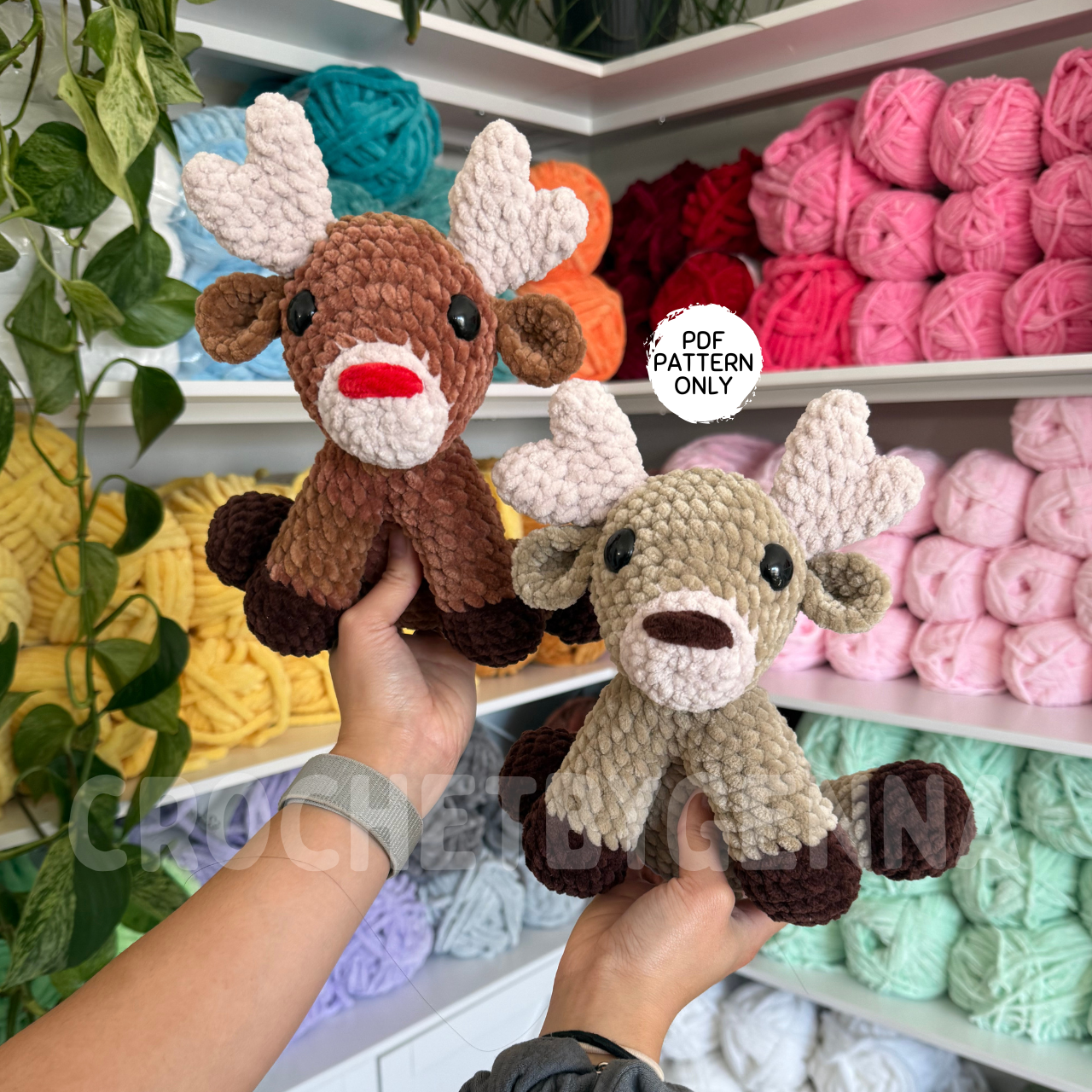 Sitting Reindeer Crochet Pattern