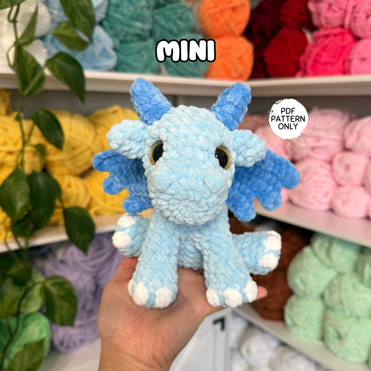 Mini Sitting Dragon Crochet Pattern