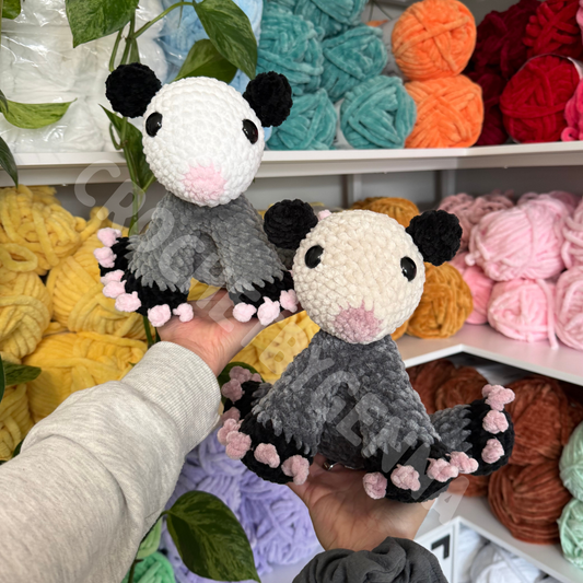 Sitting Opossum Crochet Pattern