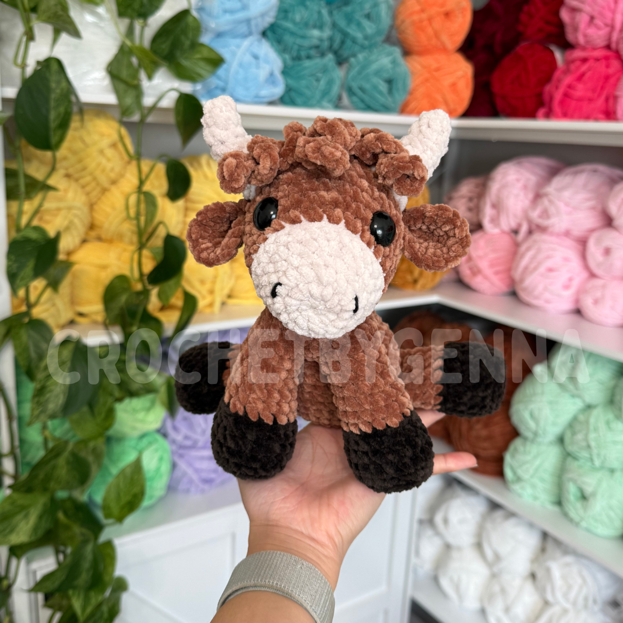 4-in-1 Sitting Cow Crochet Pattern