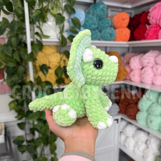 Mini Sitting Triceratops Crochet Pattern