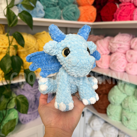 Mini Sitting Dragon Crochet Pattern