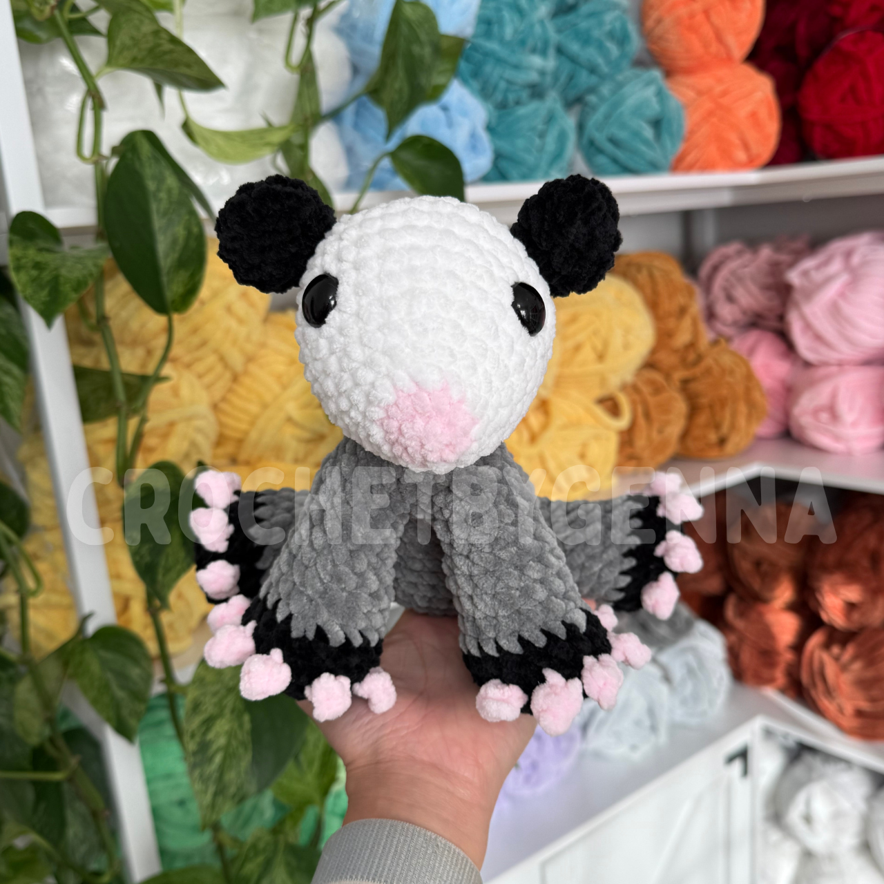 Sitting Opossum Crochet Pattern
