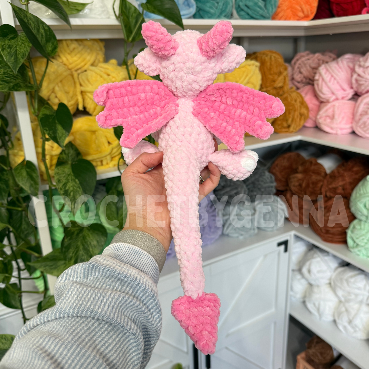 Mini Sitting Dragon Crochet Pattern