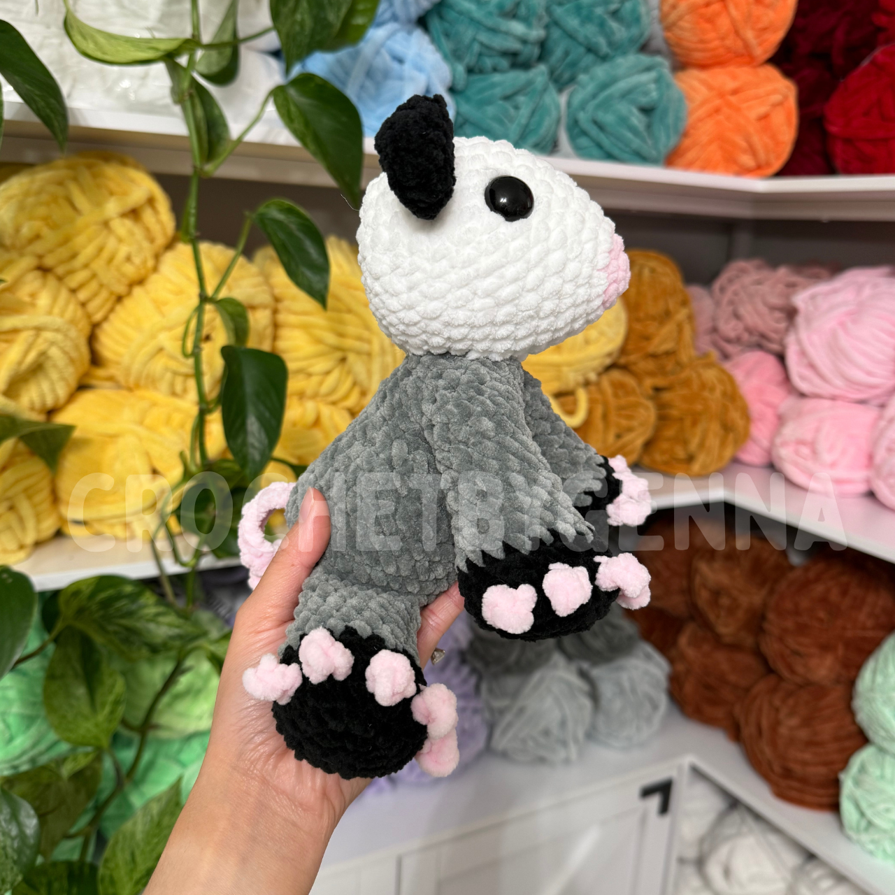Sitting Opossum Crochet Pattern