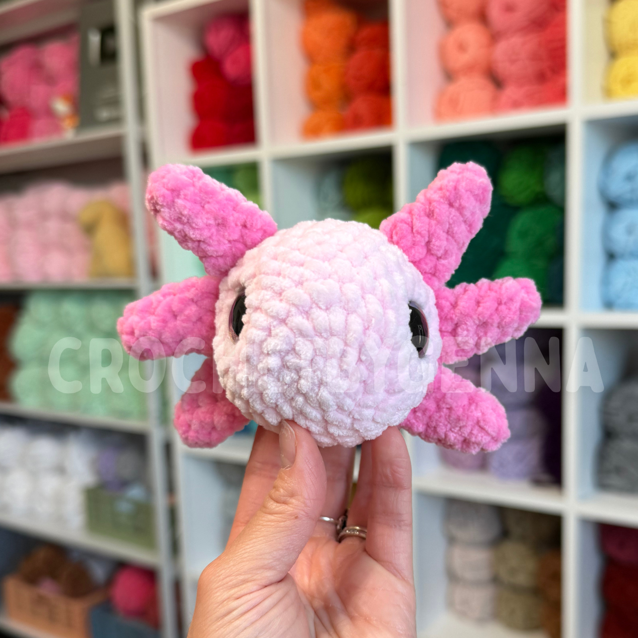 Mini Sitting Axolotl Crochet Pattern