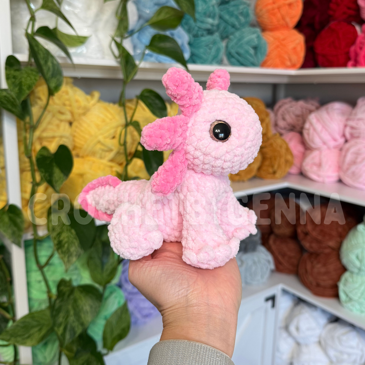 Mini Sitting Axolotl Crochet Pattern