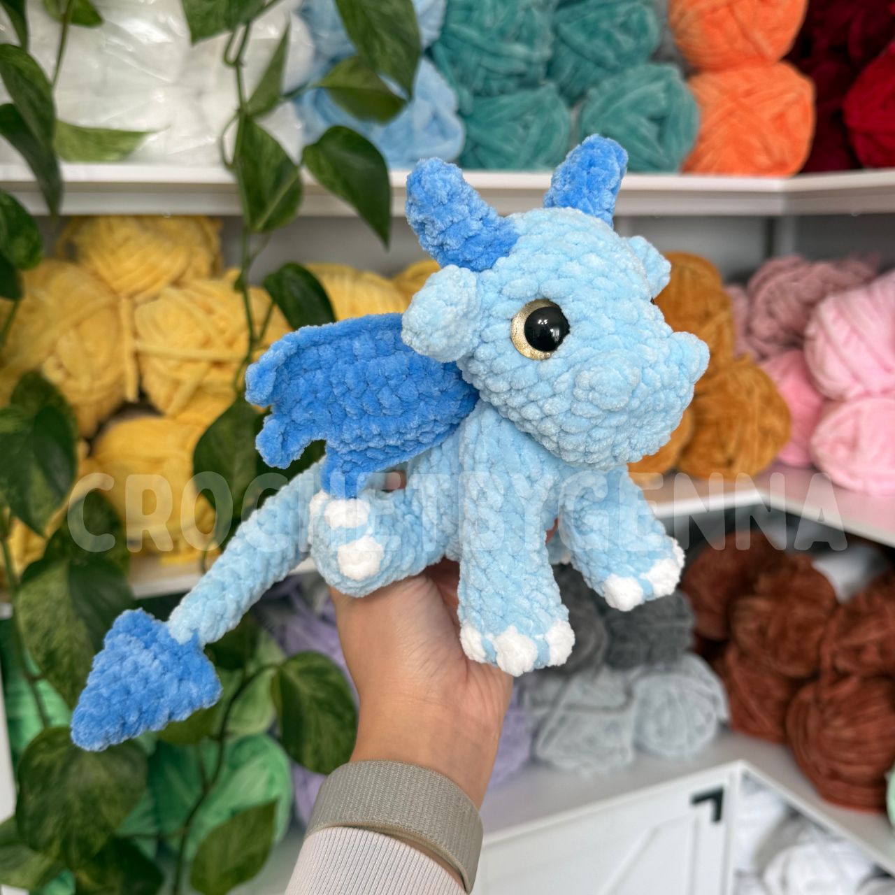 Mini Sitting Dragon Crochet Pattern