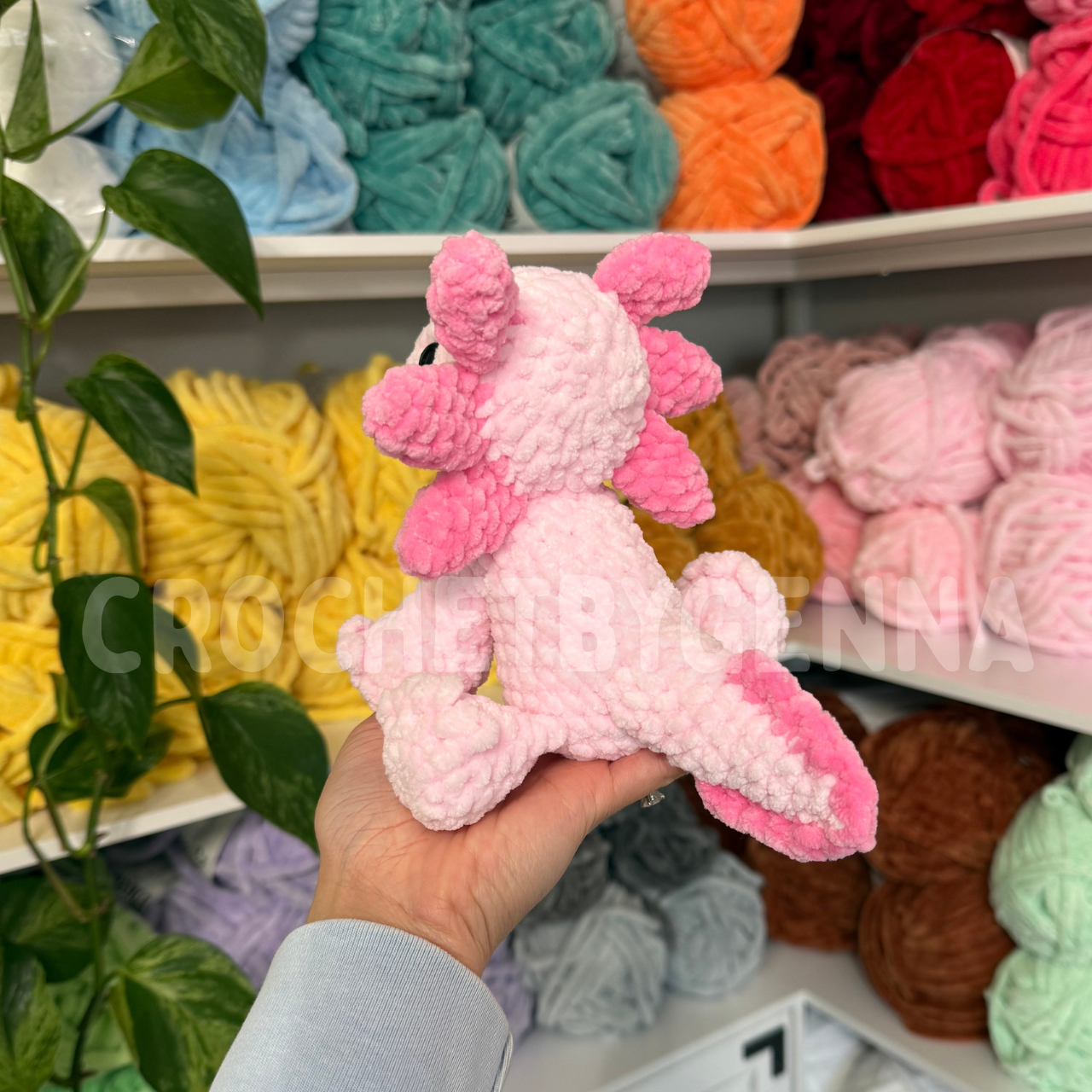 Mini Sitting Axolotl Crochet Pattern