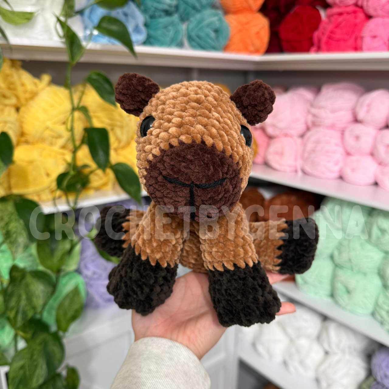 Sitting Capybara Crochet Pattern