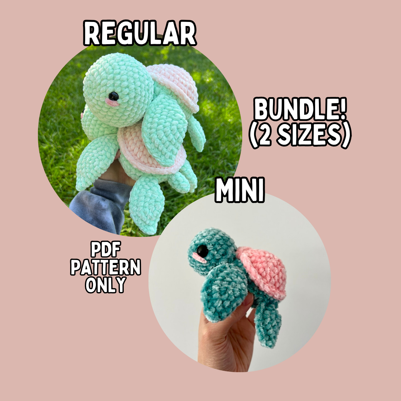 BUNDLE 7 Different Styles - Ultimate Turtle Pattern Bundle – CrochetByGenna